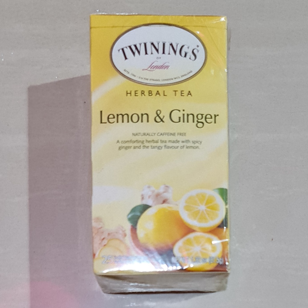 Twinings of London Lemon &amp; Ginger Free Caffeine 25 x 1.5 Gram