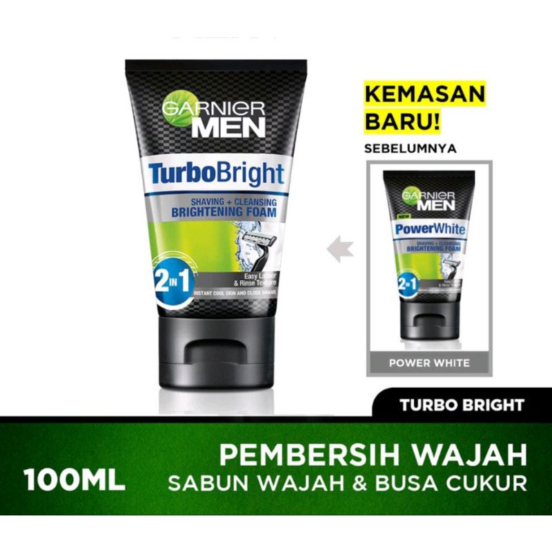 GARNIER MEN TURBO BRIGHT BRIGHTENING FOAM