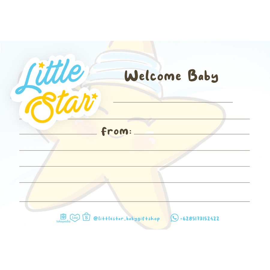 Tambahan Kertas Kado Hampers Bayi Little Star