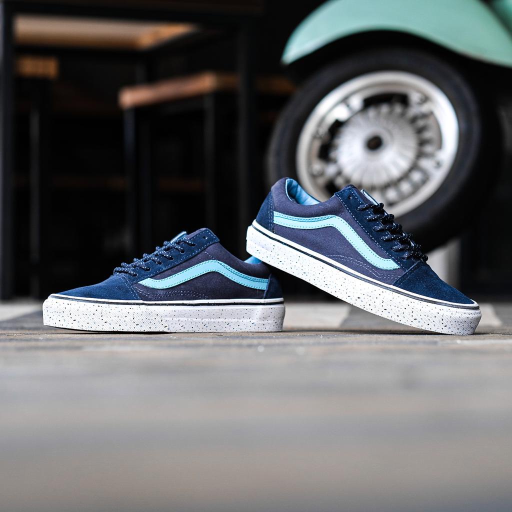 VANS OLDSKOOL SPECKLE DRESS BLUE/TRUE WHITE ORIGINAL 100%