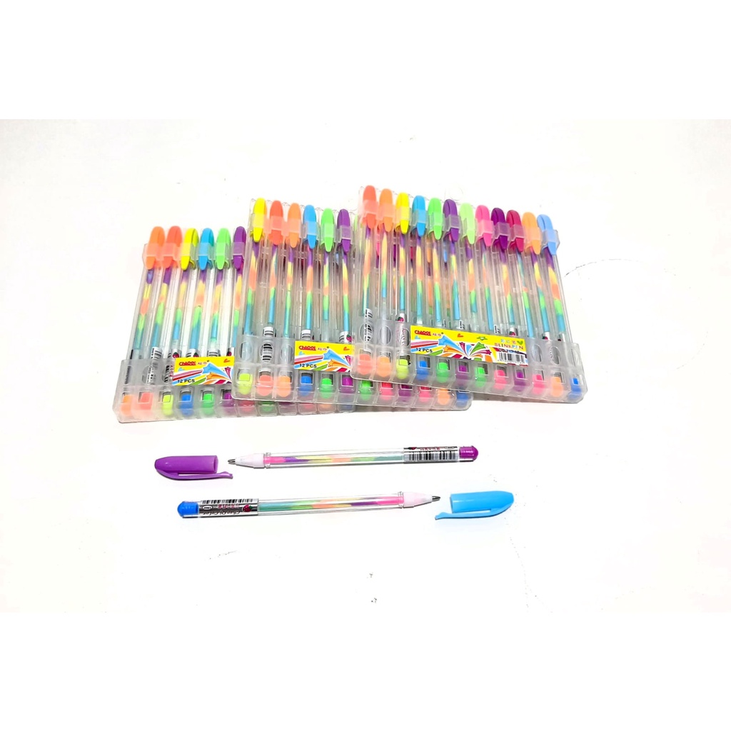 

Harga Grosir (12packs/144pcs ) Pulpen Gel Pelangi BLINKPEN CQ-717