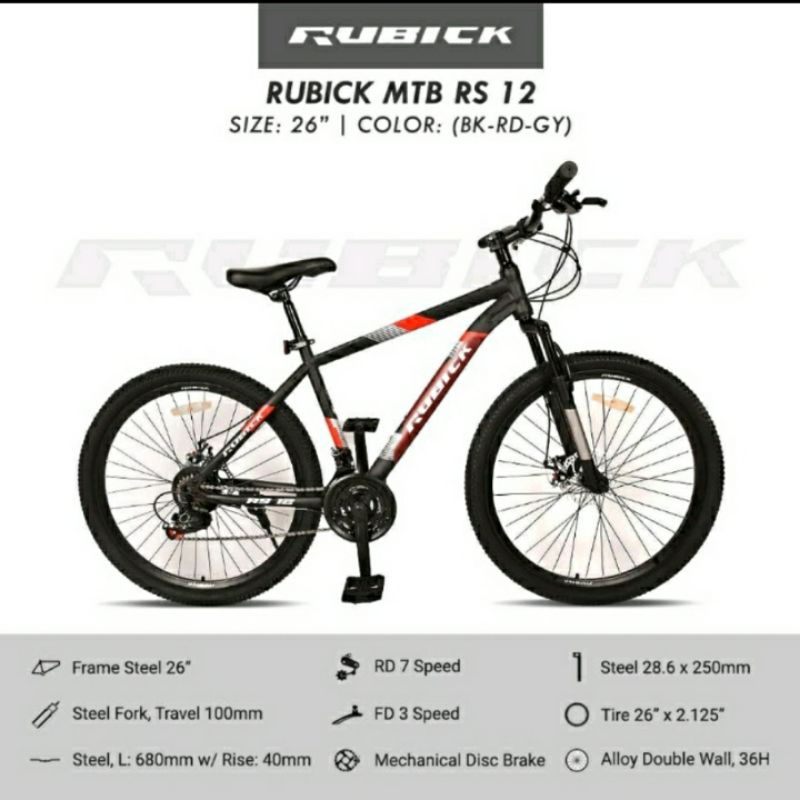 Sepeda MTB 26 inch Merk Rubick RS-12