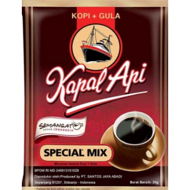 

kopi kapal api mix shaset 25gram isi 10