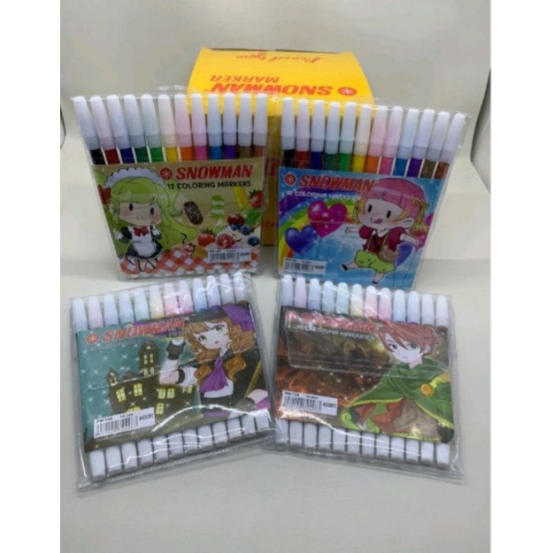 

Spidol Coloring Markers Snowman PW-12A (12 warna)