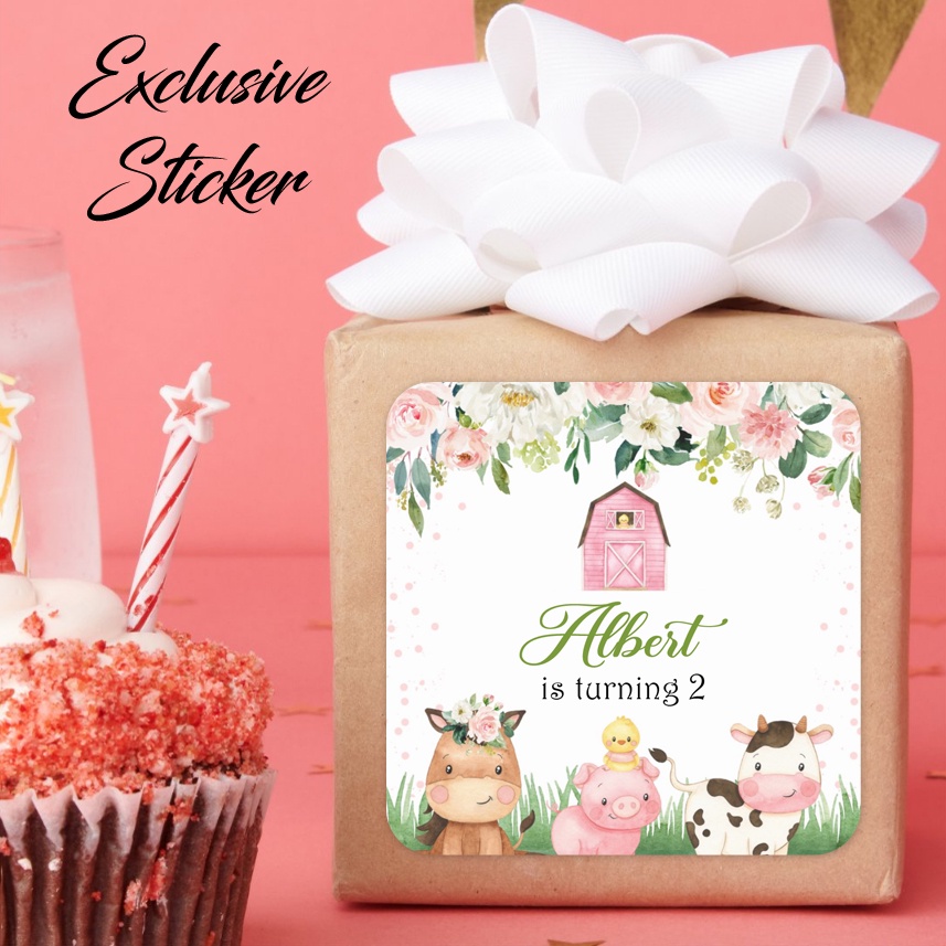 

50 STIKER / STICKER ANIMALS 2-19 UTK BAG / BENTO / SOUVENIR ULTAH ULANG TAHUN