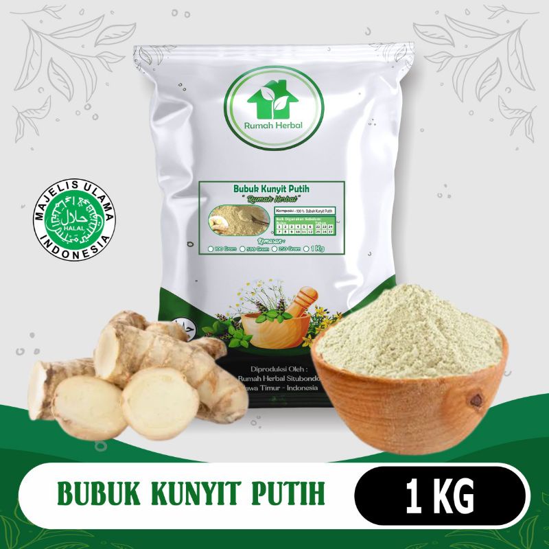 

Bubuk kunyit putih murni kemasan 1kg