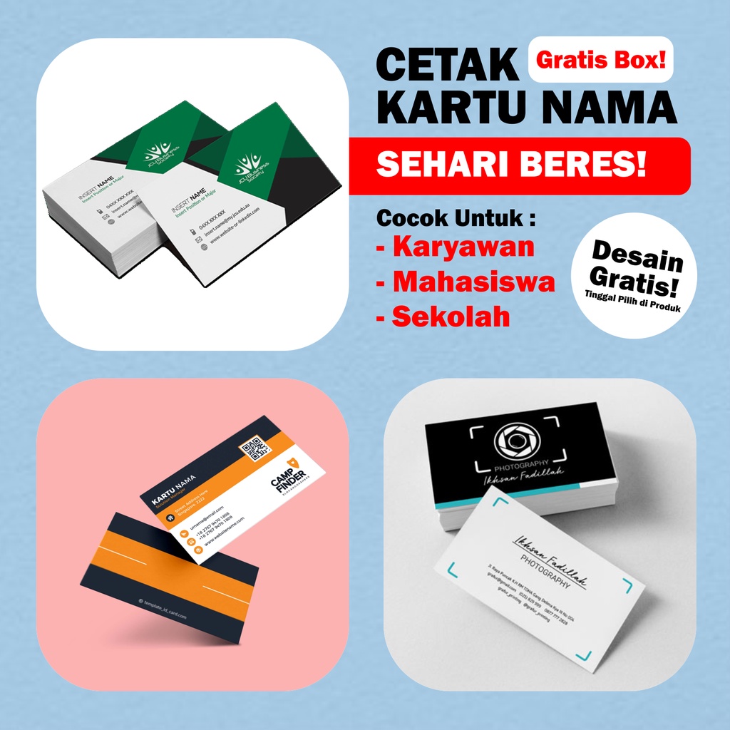 

Cetak Kartu Nama | Staff | Karyawan