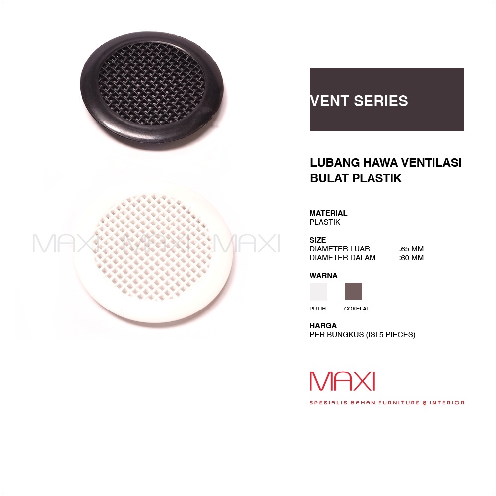 Lubang Hawa Ventilasi Bulat Plastik