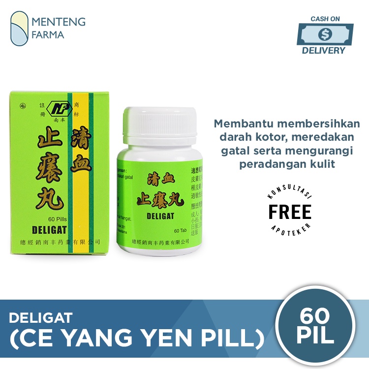 Deligat (Ce Yang Yen Pill) - Obat Gatal, Alergi, Biduran, Darah Manis