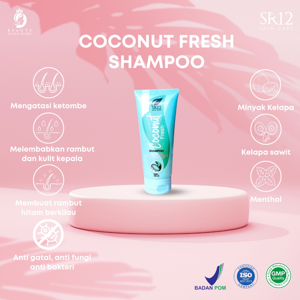 Coconut Fresh Shampoo SR12 Sampo Untuk Rambut Rontok Shampii Dandruff Sampo Anti Ketombe dsn Rontok Ketomed Shampoo Hair Treatrmet