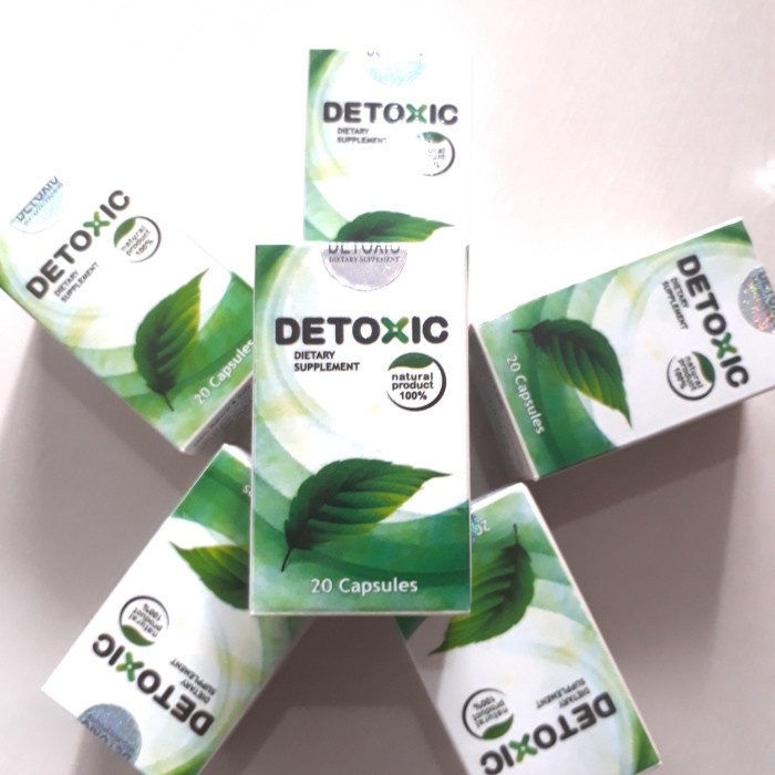 Detoxic hijau suplemen obat anti parasit asli original herbal 100 %