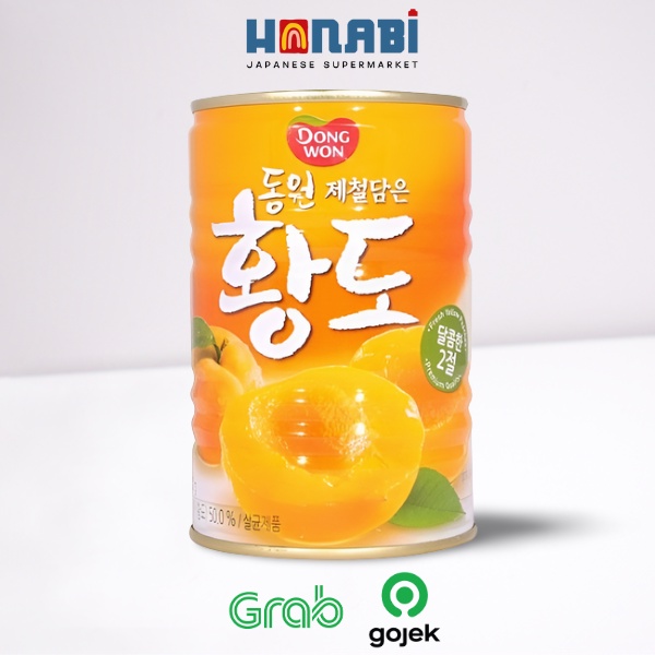 

Dongwon Canned Yellow Peach 400g - Peach Kaleng Made In Korea