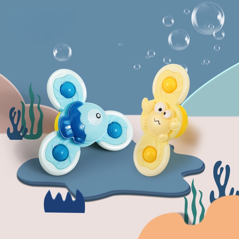 Baby Spinning Fun Chair Suction Cups Toys 0-1 Years Old Early Education Puzzle Can Gnaw Teeth Glue Rattle