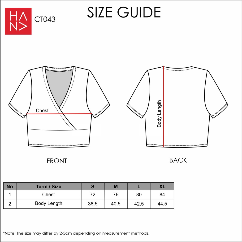 Hana Fashion - Allison Crop Top T-Shirt Simple Girly - CT043