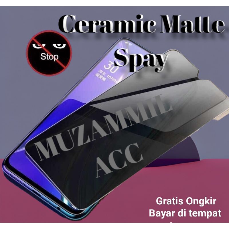 XIAOMI REDMI NOT 7/NOT 7PRO TEMPERED GLASS CERAMIC MATTE SPAY ANTI PRIVACY REDMI NOT7