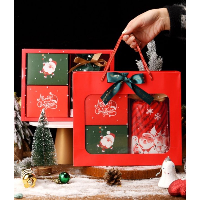 

Rocky Box / Packaging Natal Paper Bag Besar / Kotak Hampers Christmas