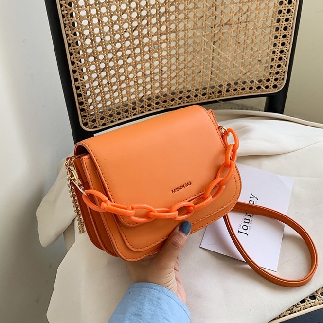 BJ31211 - BEIGE/BLACK/ORANGE/PURPLE /YELLOW - TAS SLEMPANG SALE KULIT CHAIN RANTAI BESI IMPORT TERMURAH TERLARIS FASHION WANITA BAGSTORE JAKARTA LT1211