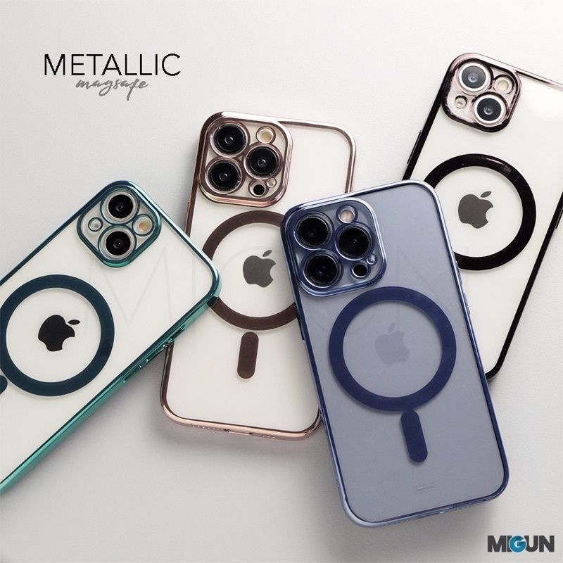 New! (2) Metallic Magsafe - Fullcover Softcase for iPhone 11 11PRO 11PROMAX 12 13 MINI PRO PROMAX XR XSMAX 14 PLUS PRO PROMAX