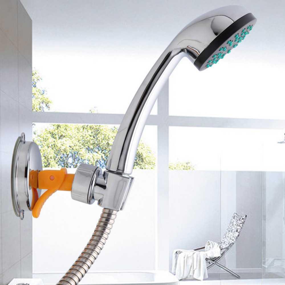 YUN Mall Suction Clamp Holder Shower Mandi 360 Degree Tempat Gantungan Gagang Shower Penyangga Dudukan Shower Rapi Tidak Berantakan Kuat Pengait Penjepit Jepitan Braket Bracket Shower Perlengkapan Mandi Toiletries Adjustable Bathroom Accessories