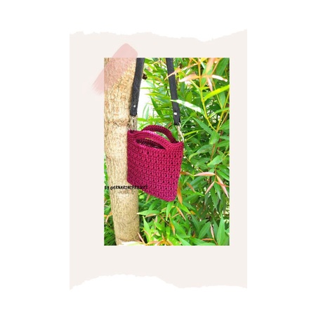 TAS WANITA MINI//TAS SELEMPANG RAJUT//RAJUTMINI/RAJUT LUCU//CROCHET SLINGBAG