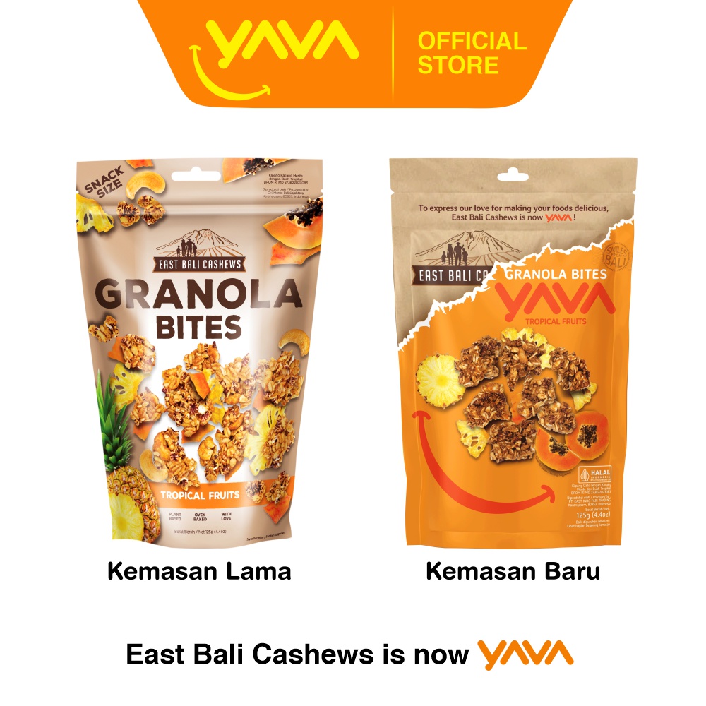 Jual YAVA Granola Bites Tropical Fruits 125g | Shopee Indonesia