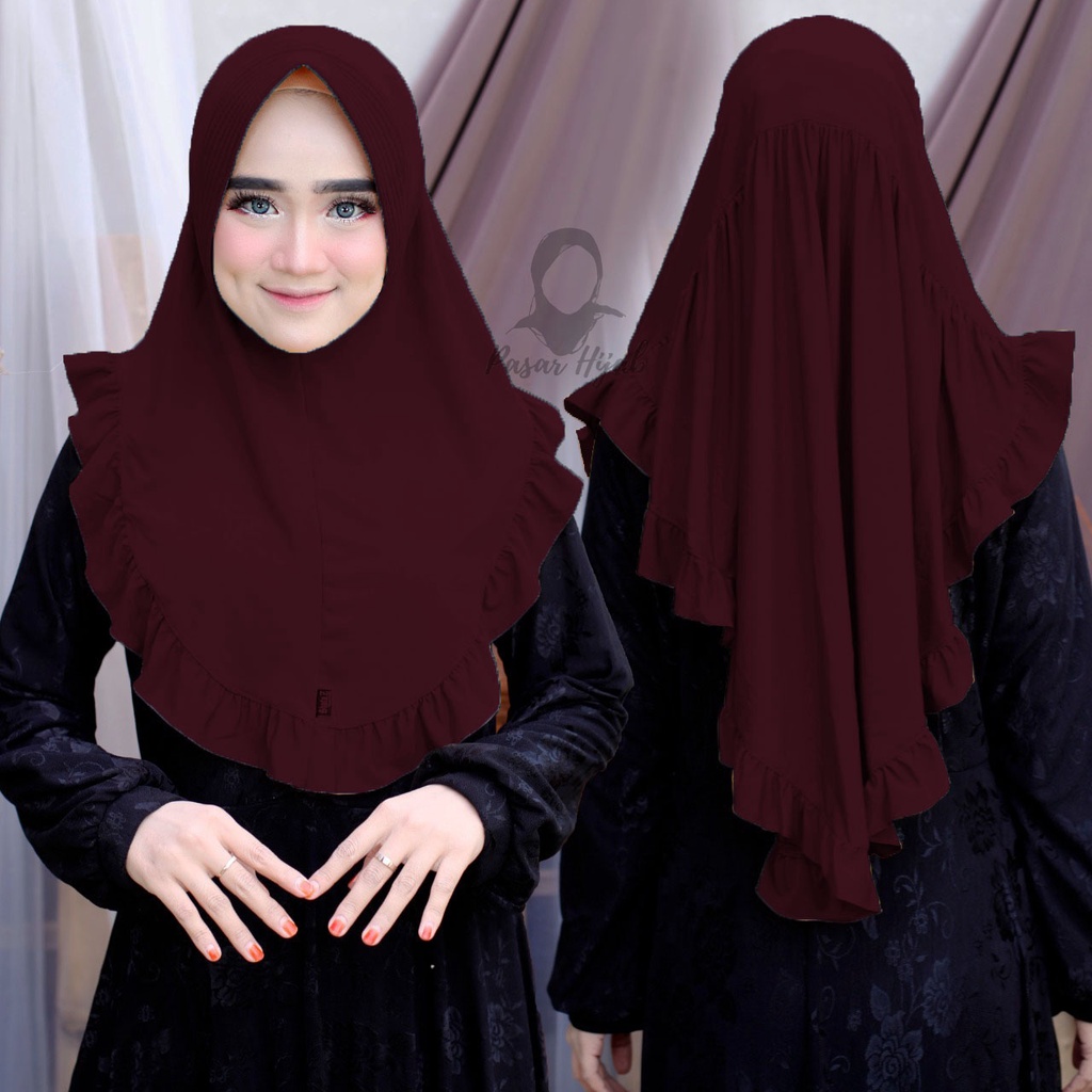 Kerudung Instan MAHKOTA Hijab Bergo Jersey Premium Nayla Hija'b