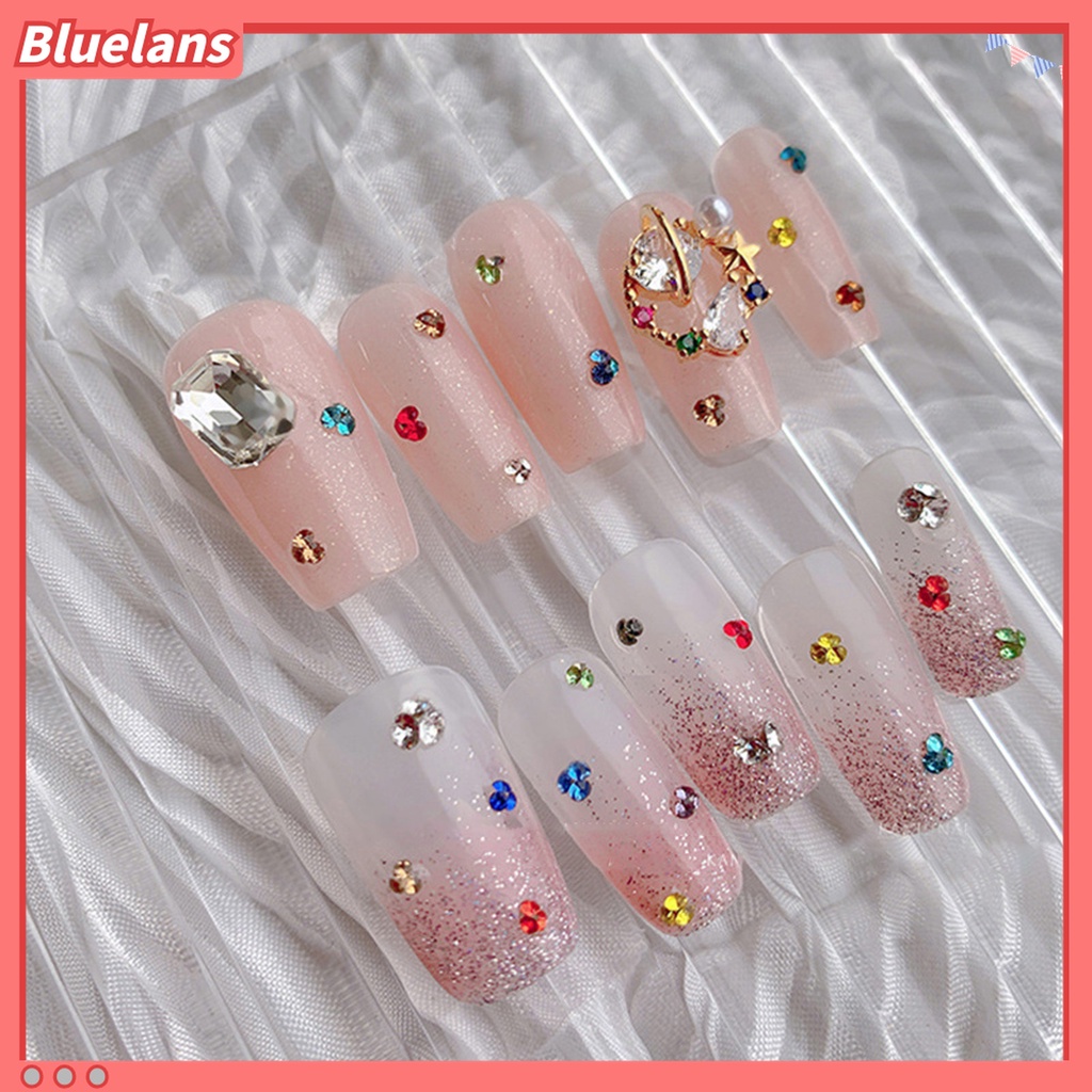 (In Stock) Kacamata Hitam Lensa Warna Warni ♡1440pcs / Kantong Berlian Imitasi Bulat Kecil Ringan Untuk Dekorasi Nail Art DIY