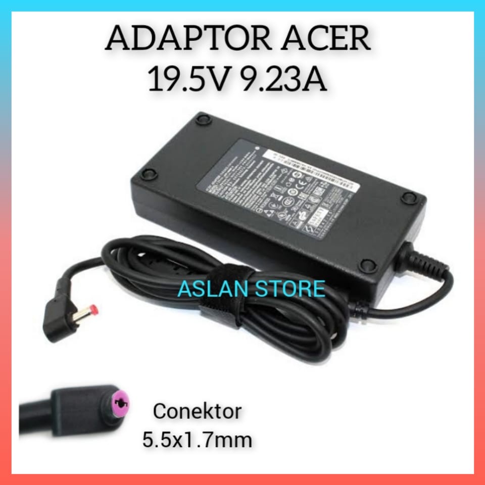 Adaptor Charger Original Acer Nitro 5 AN515-52, N17C1, 19.5V 9.23A Acer Aspire 7 Acer Nitro 7 AN517-51-56YW N18C4 ASPIRE NITRO 7 AN715-51-79NX, VN7-791G-792A, NITRO 7 AN715-51-786X Acer Aspire V15 V17 Nitro 17 VN7-793G NITRO 7 AN715-51-726G