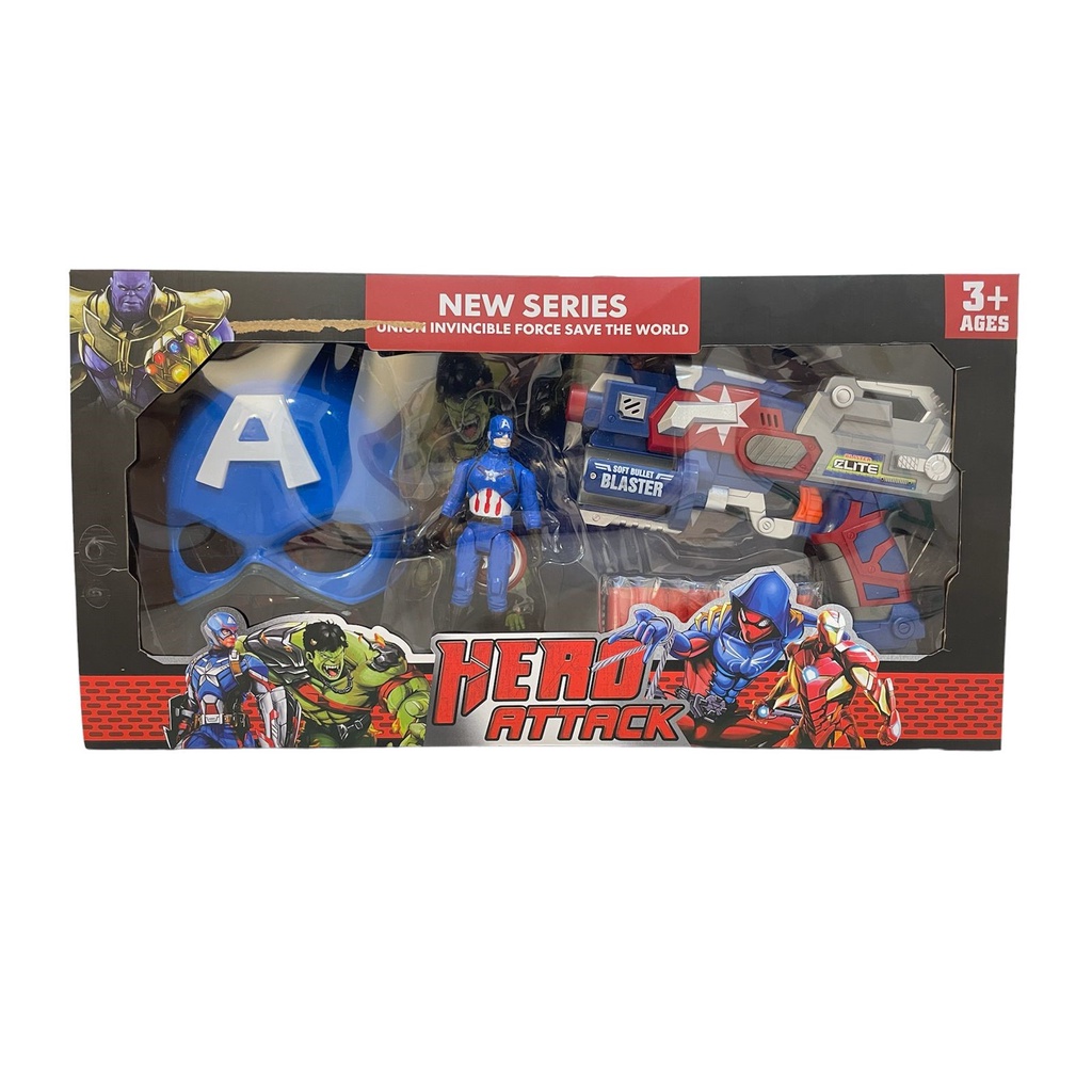 Mainan Anak HERO ATTACK CAPTAIN AMERICA Mainan Action Super Hero Anak