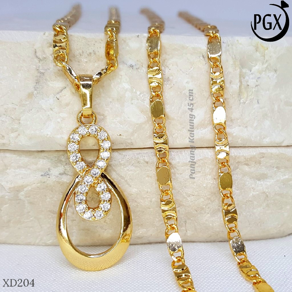 PGX Kalung Wanita Xuping Aksesoris Fashion Perhiasan Lapis Emas XD204