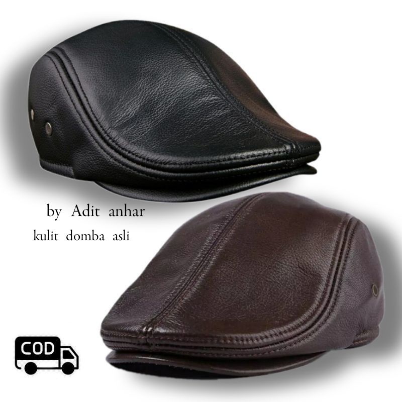 Topi pet pria ori kulit domba asli garut super