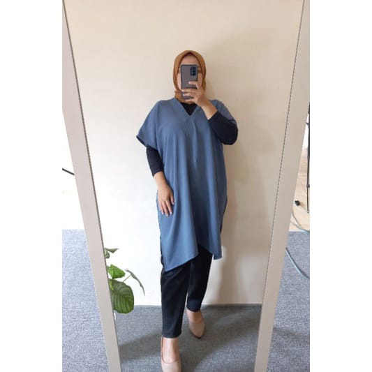 1KG MUAT 5 PCS || NAGITA LONG SQUARE TOP ATASAN BLOUSE WANITA AIRFLOW CRINKLE ANTI LECEK AIR FLOW HITS OOTD SELEBGRAM FASHION GROSIR MURAH WANITA