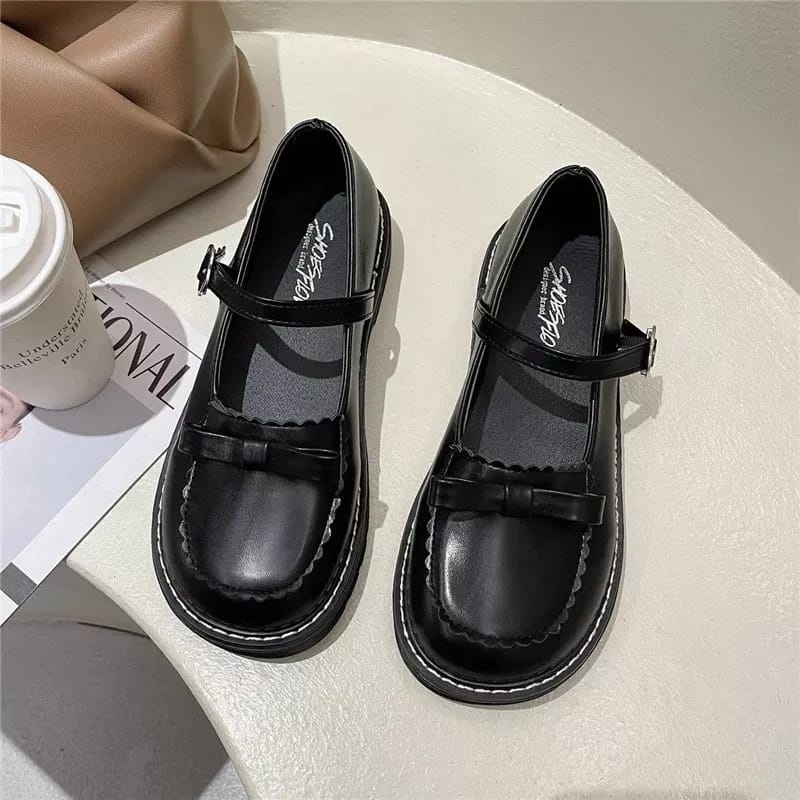 Sepatu Wanita Mary Jane Style JAPAN / Sepatu Musim Gugur Premium KEIKO 7788