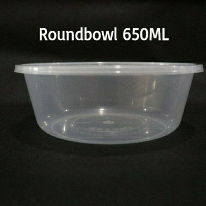 Thinwall Freshware 650 ML Bulat Makan Plastik Lunch Box/GOOD