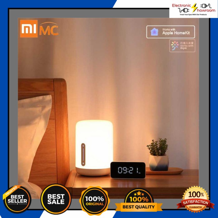Xiaomi Mijia Bedside Lamp 2 Lampu Tidur Led Rgb Bluetooth