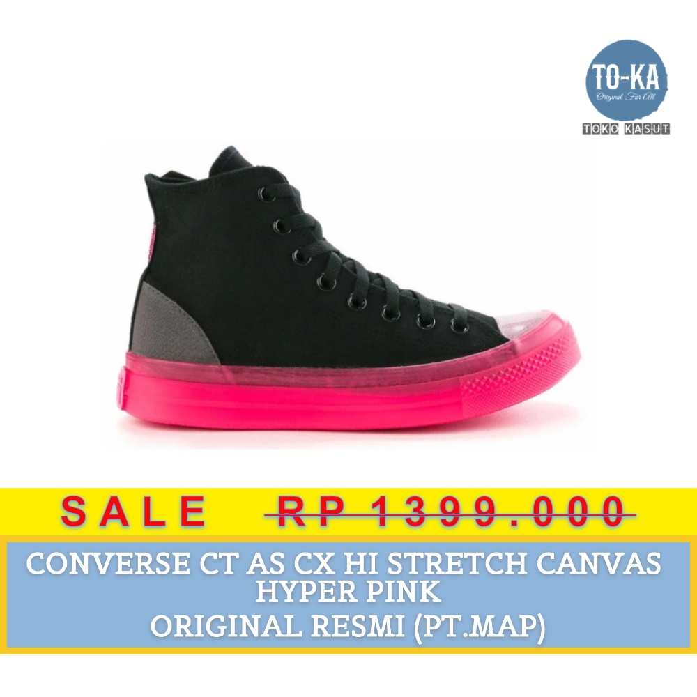 CONVERSE CT AS CX HI STRETCH CANVAS HYPER PINK original resmi