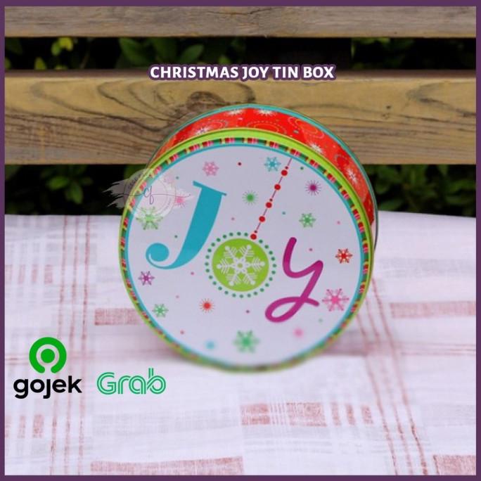`````````] Toples Kaleng Box Kaleng Natal Christmas Joy Tin Box