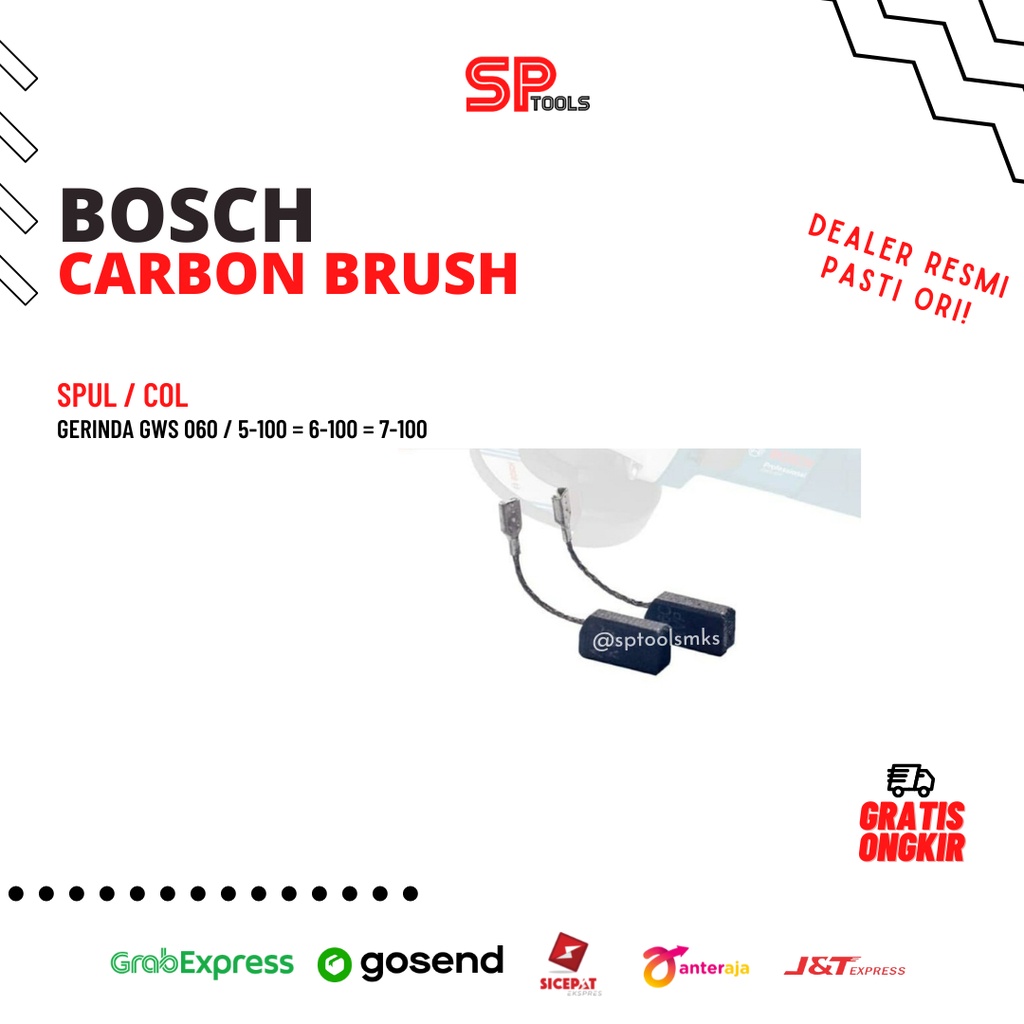 CARBON BRUSH / COL / SPUL / BOSTEL BOSCH CB GWS060 GWS 060 ASLI ORI