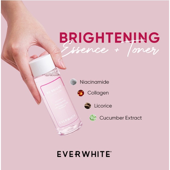 ORIGINAL EVERWHITE Be Bright Essence Toner 100ml / Toner Wajah / LEDI MART