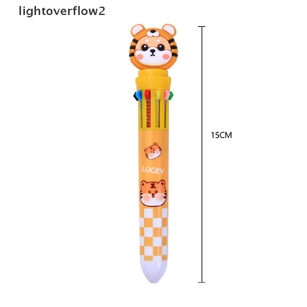 (lightoverflow2) Pulpen 10 Warna Tebal 15cm Bahan Silikon Untuk Sekolah / Kantor