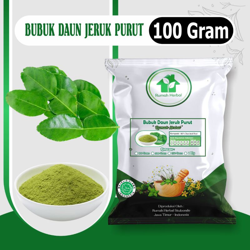 

bubuk daun jeruk purut murni kemasan 100gr
