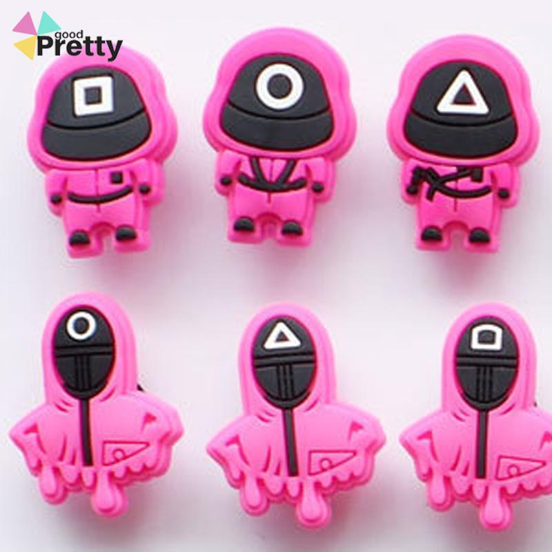 1pcs PVC shoe charms Sepatu Desain jibbitz Kartun Karet lembut Crocs Pin Jibbitz Dapat Dilepas Untuk shoes buckle charms Permainan Cumi-cumi decorate accessories - PD