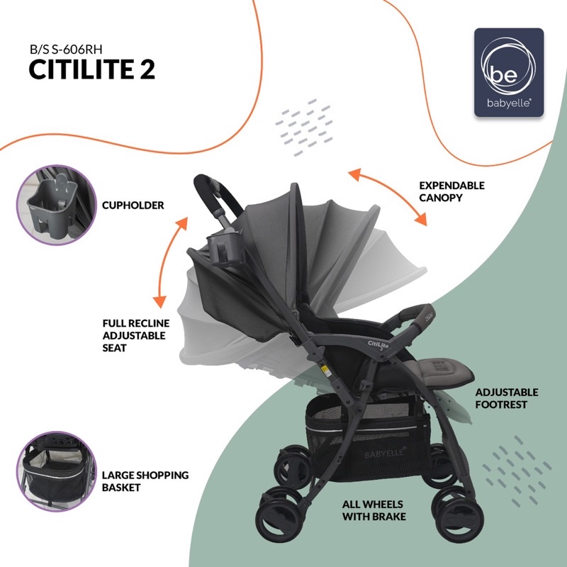 PROMO Stroller Babyelle Citilite S606 Kereta Dorong Baby Elle Makassar