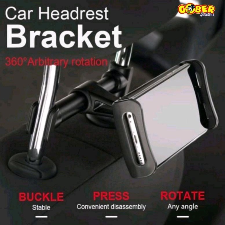 HOLDER CAR HEADREST PHONE Pegangan Stand HP iPad di Belakang Jok MOBIL
