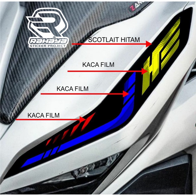 cutting stiker alis vario new125/150 (2018-2022)kanan/kiri mdl Hj