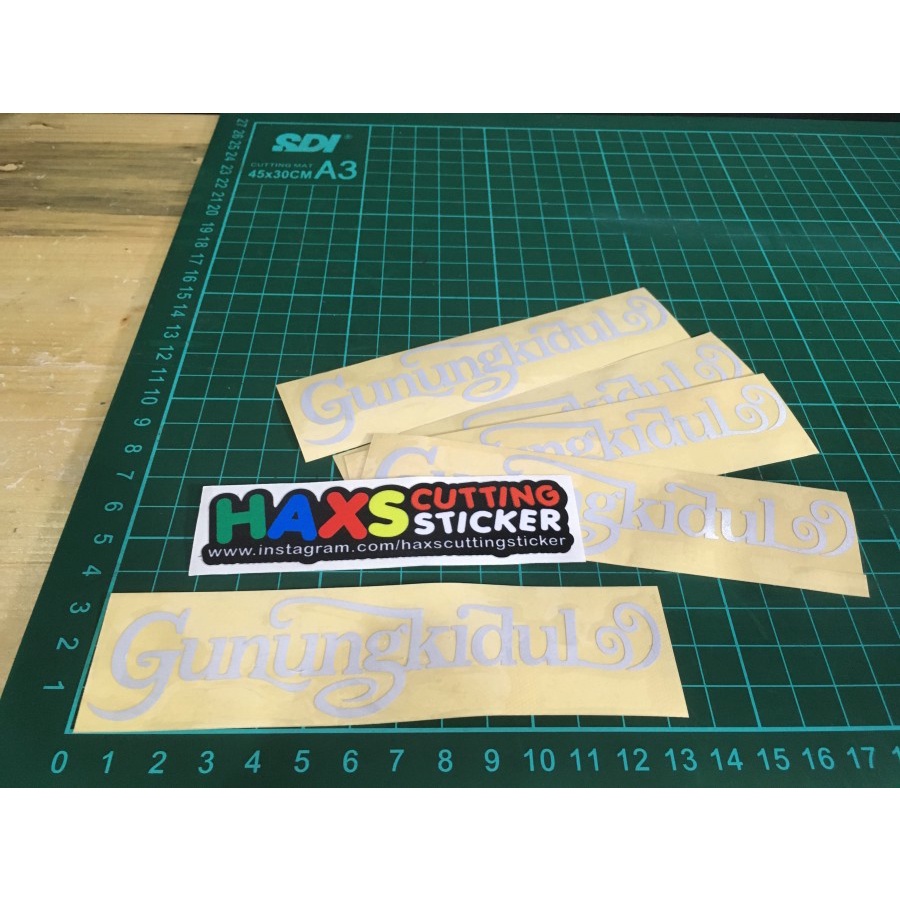 Cutting Sticker Gunung Kidul Uk 13 Cm Untuk Mobil/Motor