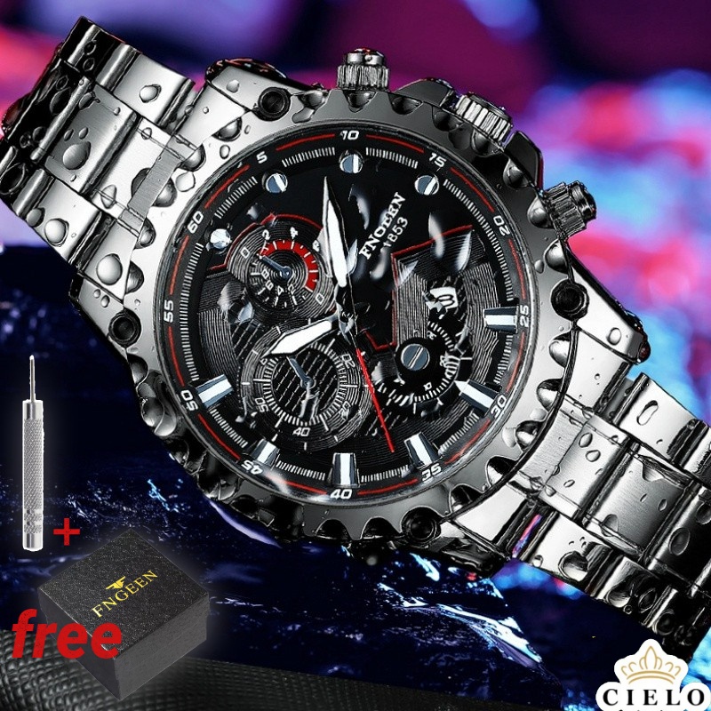 COD✅ 【100% Original】Jam Tangan Pria 5757 Jam Tangan Pria Anti Air Original Luxury Stainless Stee Free BOX+Kartu Garansi）Penjualan Terbaik Seiko Alexander Christie Sport Imoport Premium Couple Wanita Grosir Murah