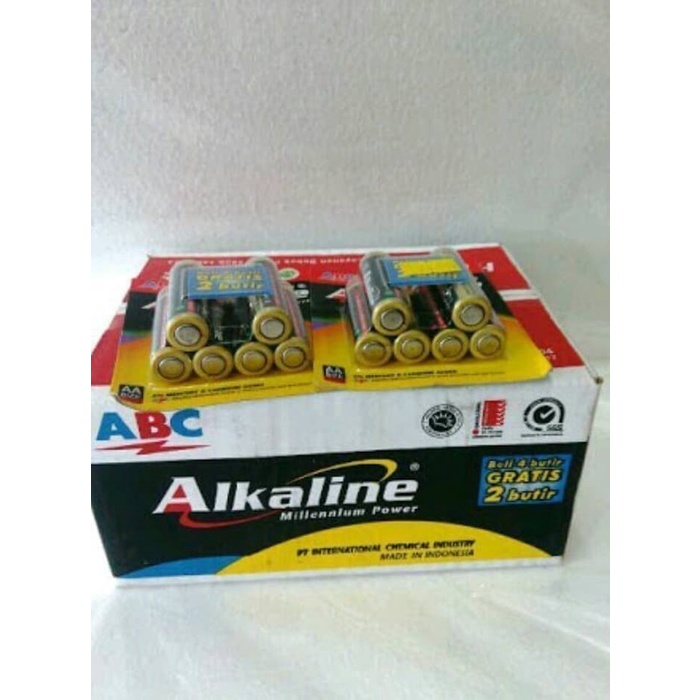 Baterai Alkaline A3 ABC AAA Ukuran Remote Kecil isi 6 Buah