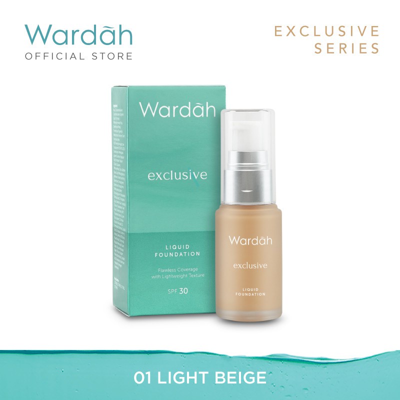 Wardah Exclusive Liquid Foundation  - Foundation Matte Yang Tahan Lama Hingga 8 Jam Girlsneed77 Official Store BPOM Kosmetik Medan Cosmetics Beauty Skin Care