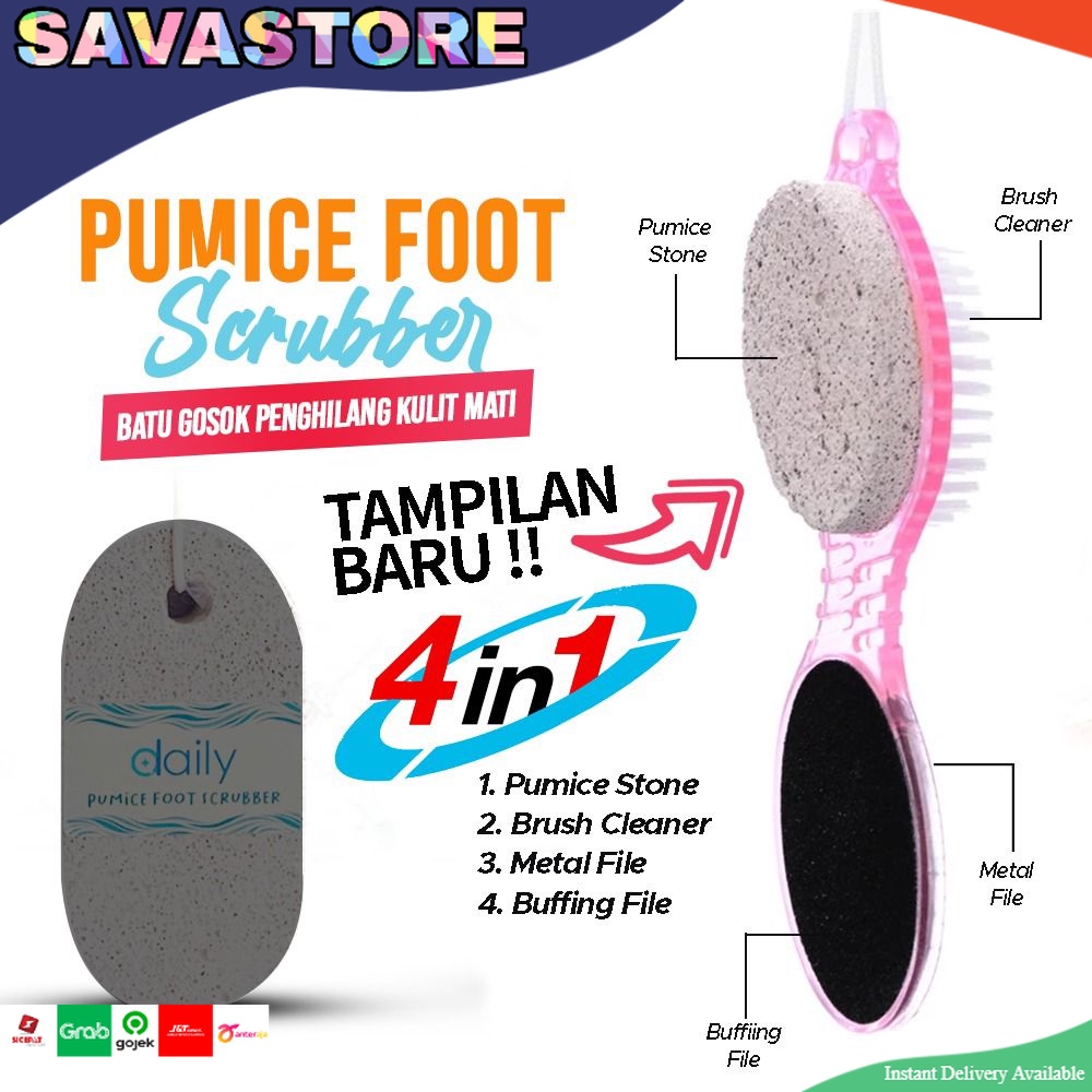 PENGGOSOK KAKI BATU APUNG DAILY PUMICE FOOT SCRUBBER AMPUH HILANGKAN KULIT MATI